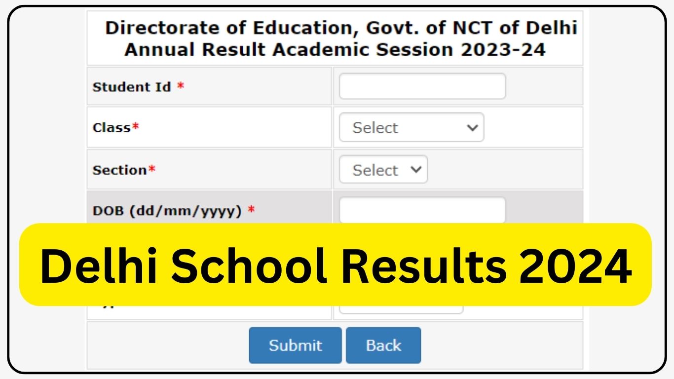 Delhi School Results 2024 Released