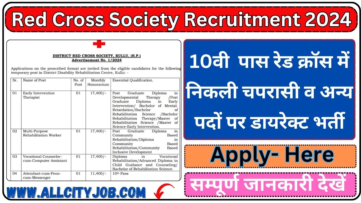 Red Cross Society Recruitment 2024