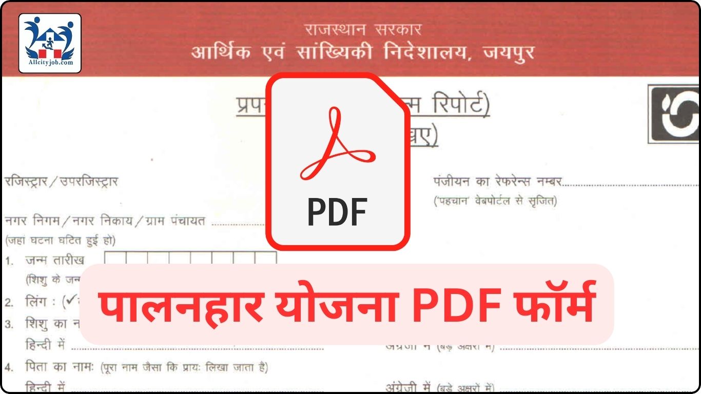 Birth Certificate PDF Form Rajasthan 2024