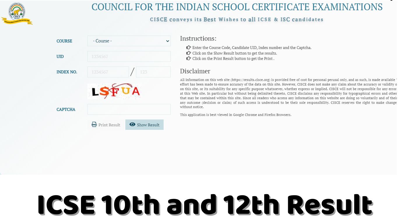 ICSE Result 2024 Live Check Here