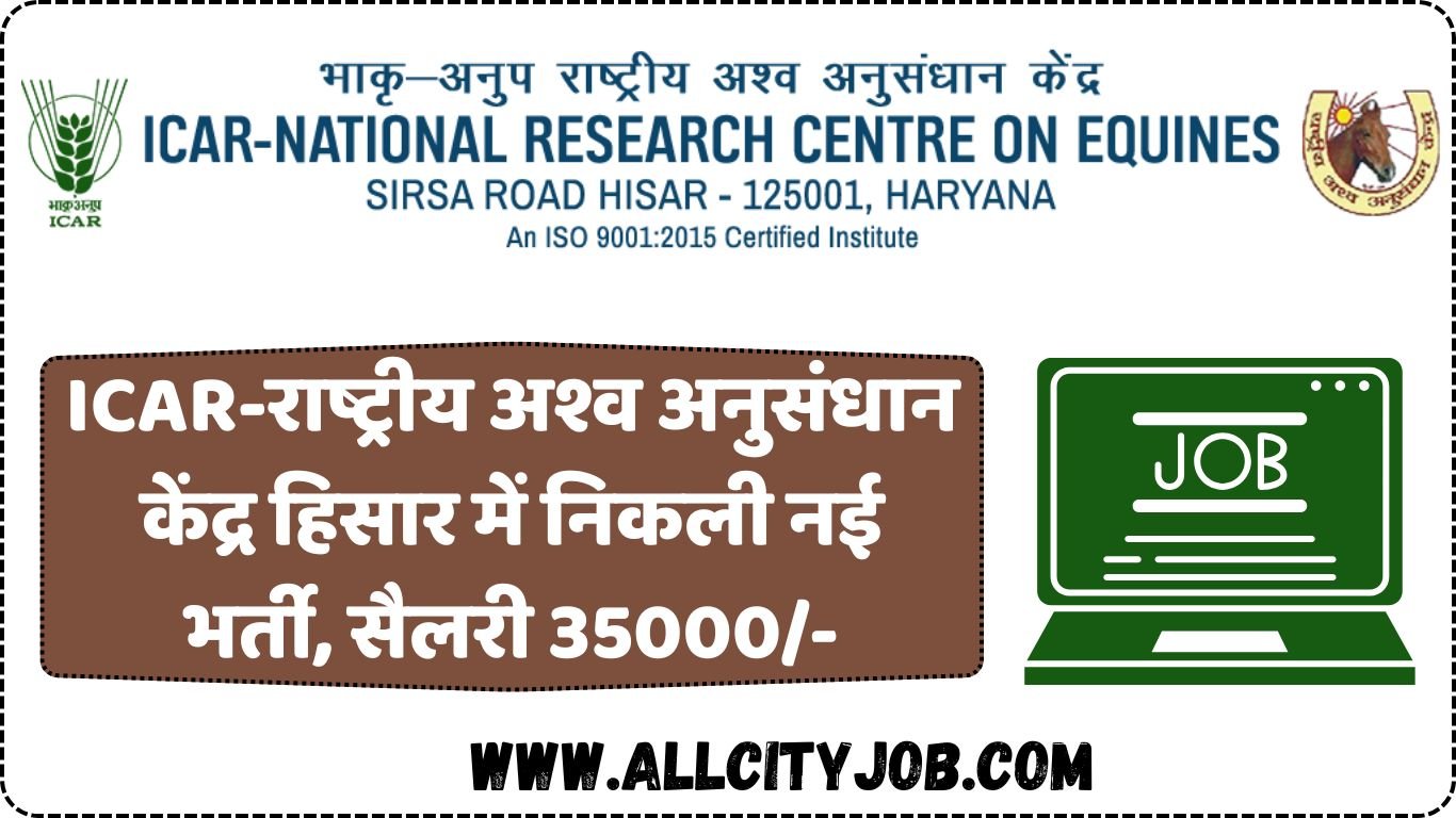 ICAR-National Research Centre on Equines Hisar Job 2024
