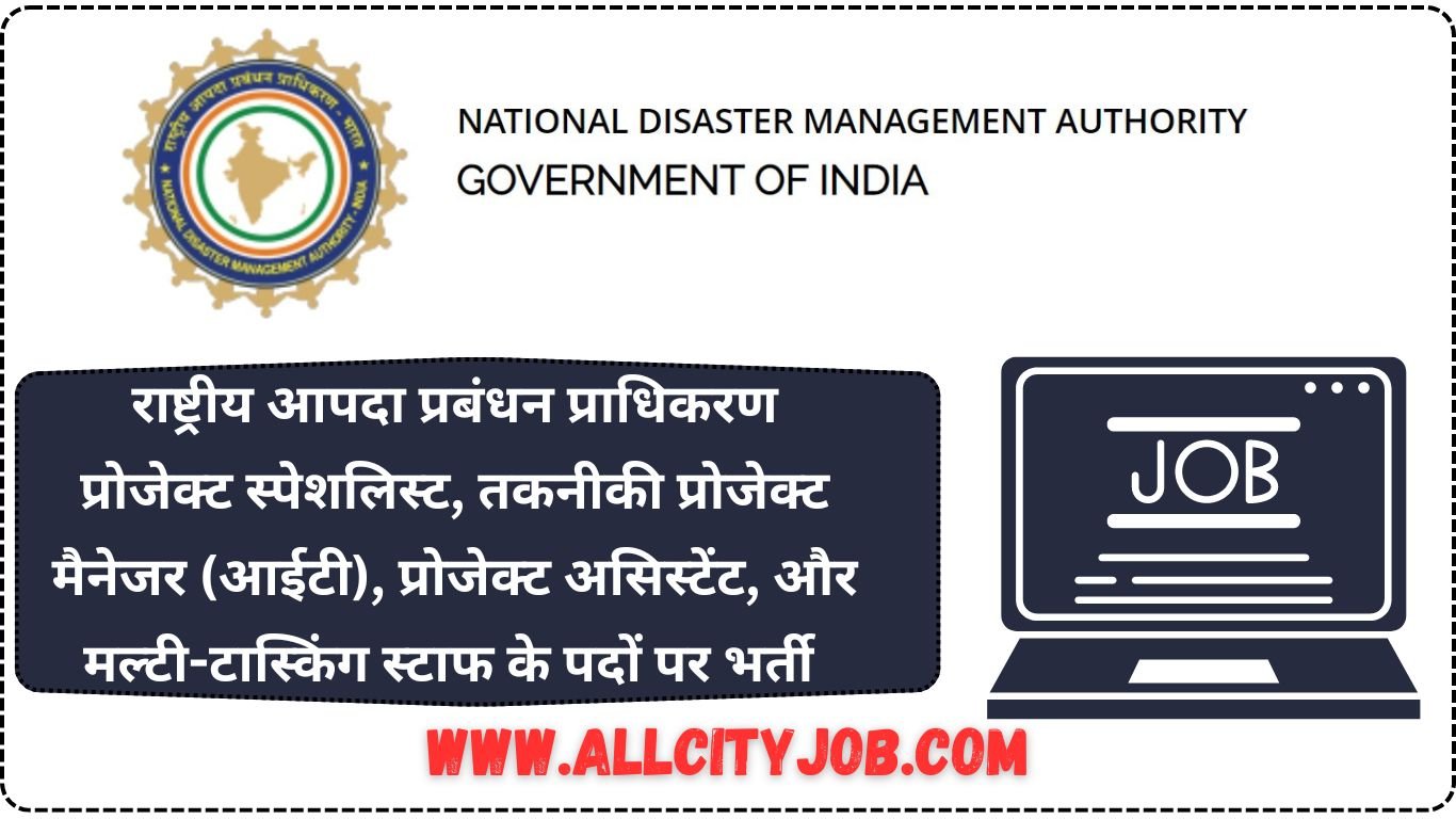 NDMA Multi-Tasking Staff, Project Assistant and other posts Recruitment 2024
