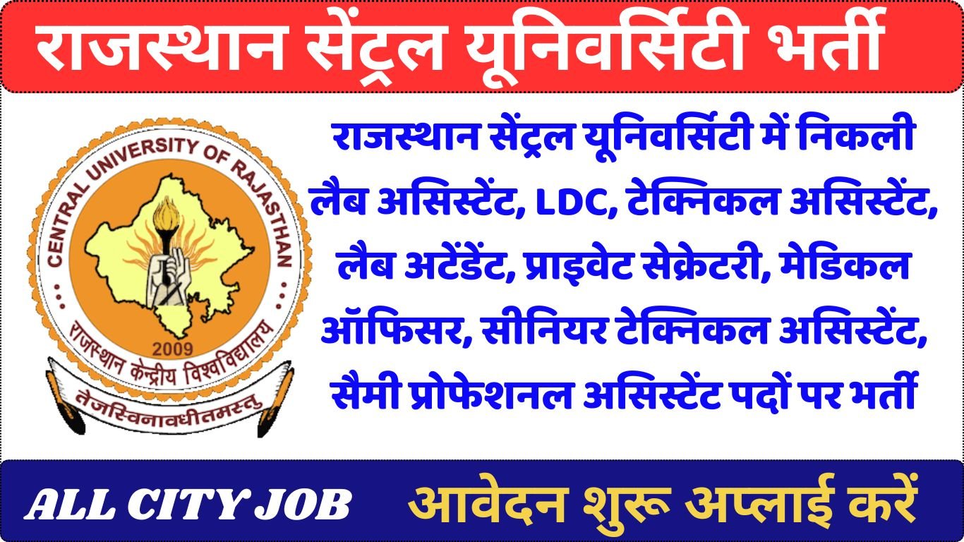 Rajasthan CURAJ Non-Teaching Recruitment 2024