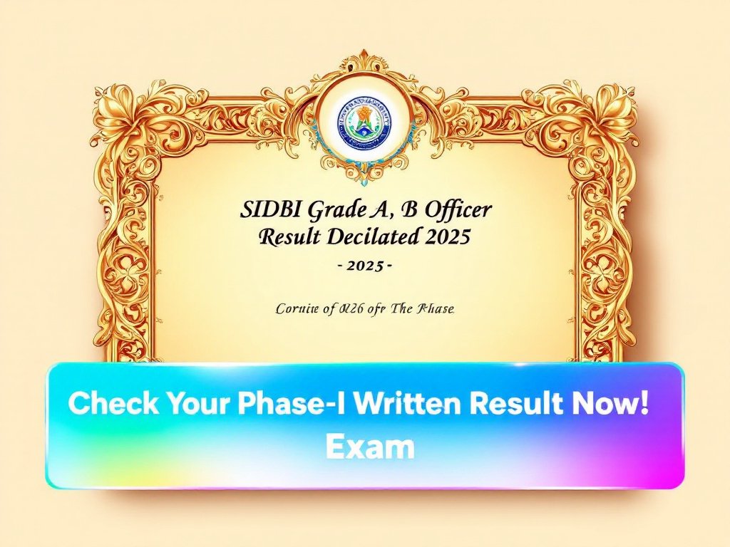 SIDBI Grade A, B Officer Result 2025 Declared: Check Your Phase-I Written Exam Result Now!