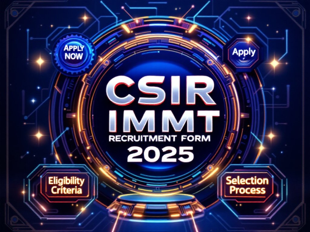 CSIR IMMT Recruitment Form 2025