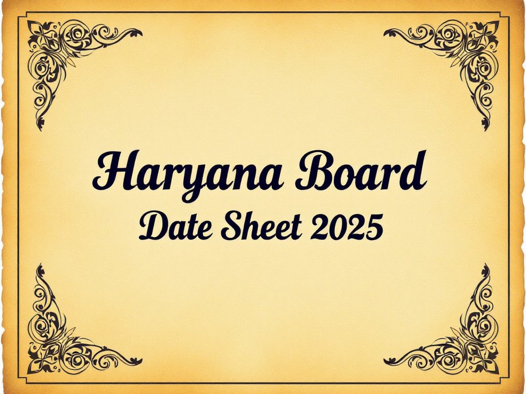 HBSE Board Date Sheet 2025: Exam Schedule for 10th & 12th Classes