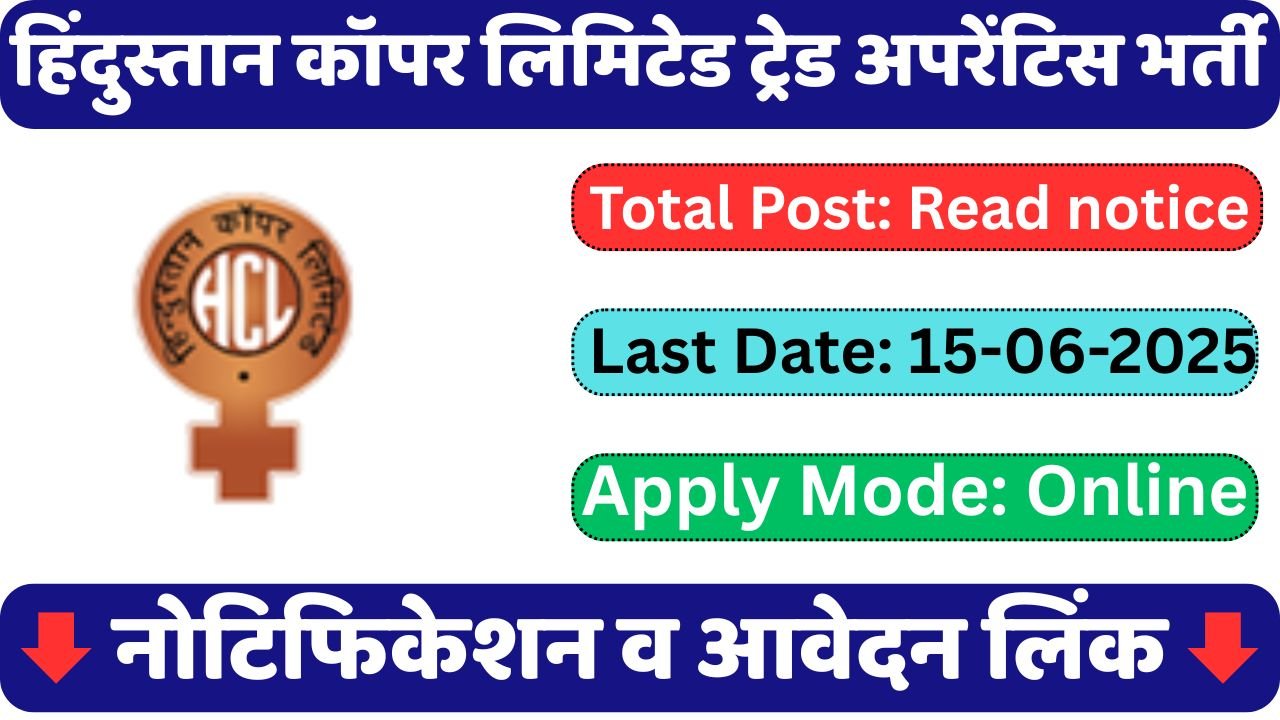 HCL Trade Apprentice Recruitment 2025
