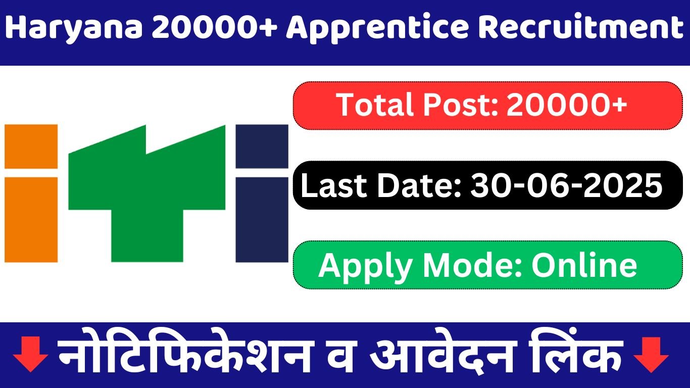 Haryana 20000+ Apprentice Recruitment