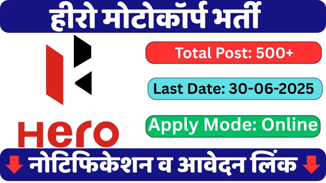 Hero MotoCorp Vacancy 2025 Apply Online