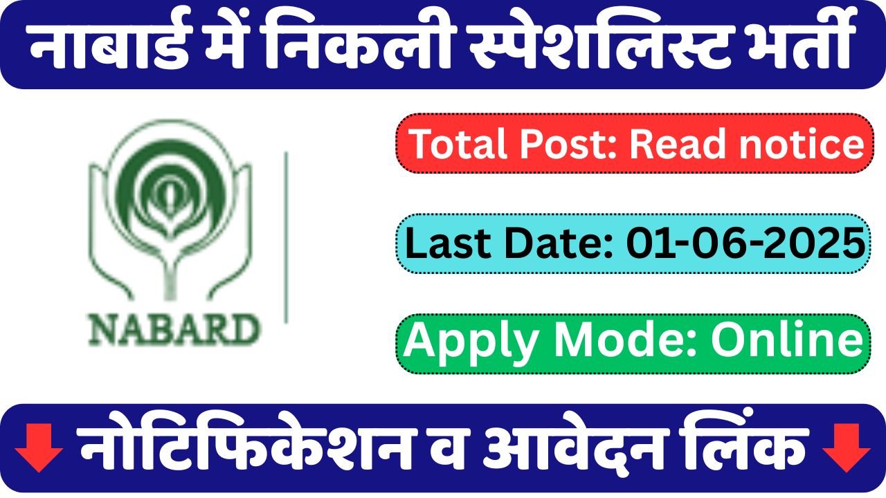 NABARD Specialist Recruitment 2025, Apply Online