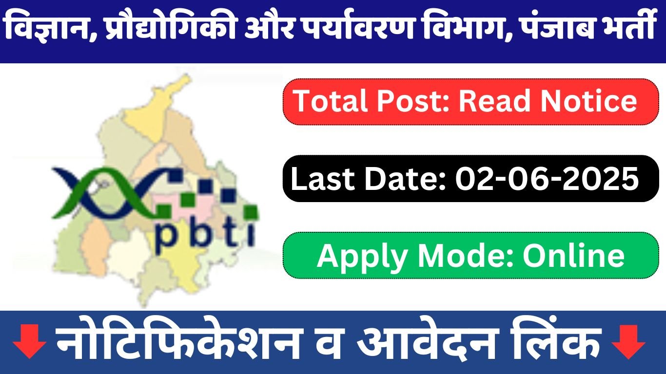 Punjab PBTI Recruitment 2025