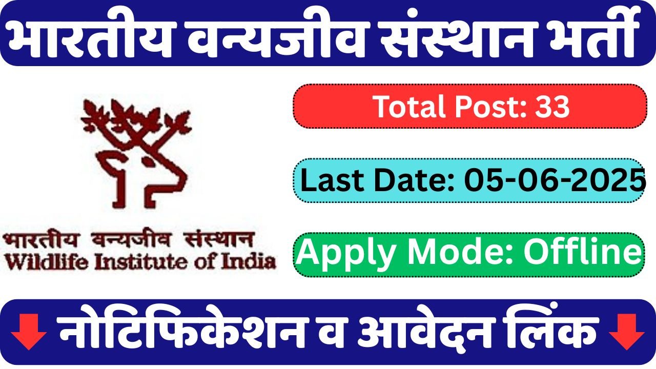 Wildlife Institute of India Vacancy 2025