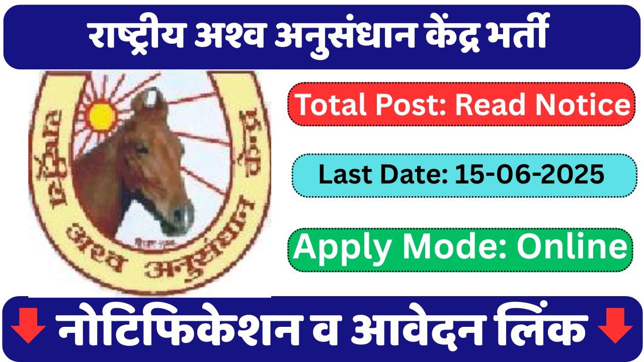 ICAR-National Research Centre on Equines, Hisar Young Professional-II Recruitment 2025