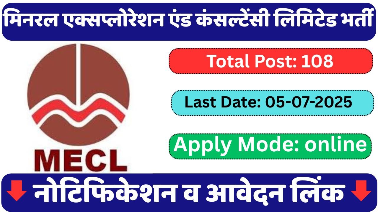 MECL Non Executive Vacancy 2025