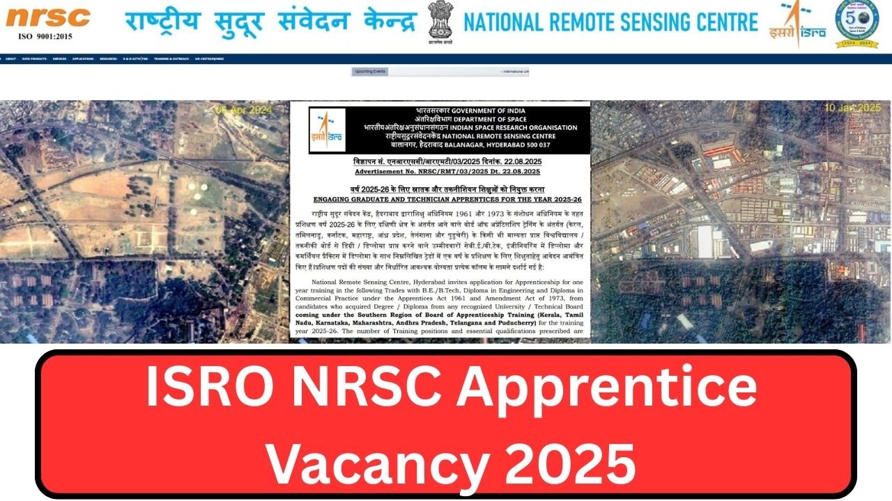 ISRO NRSC Apprentice Vacancy 2025