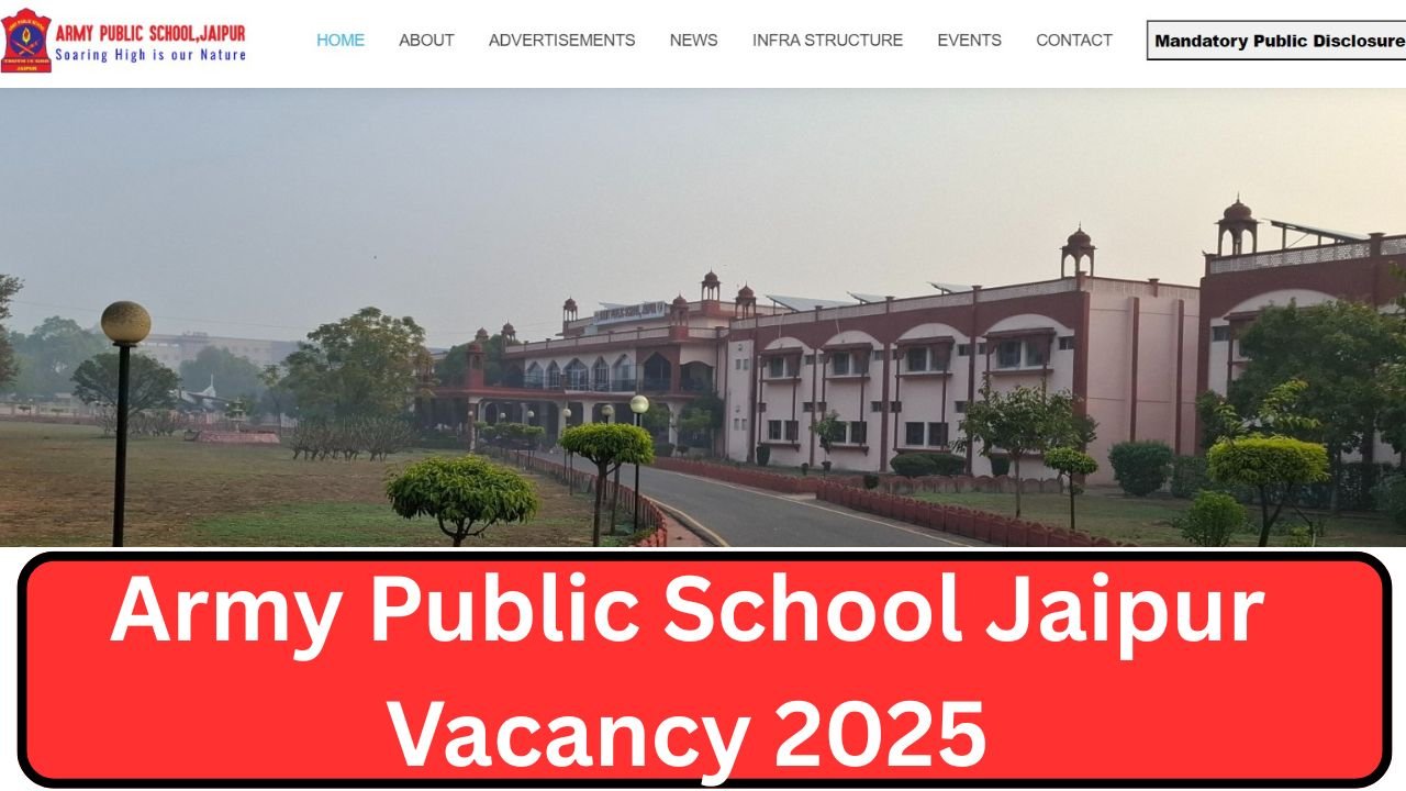 Army Public School Jaipur Vacancy 2025