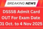 DSSSB Various Vacancies Exam Date Notice