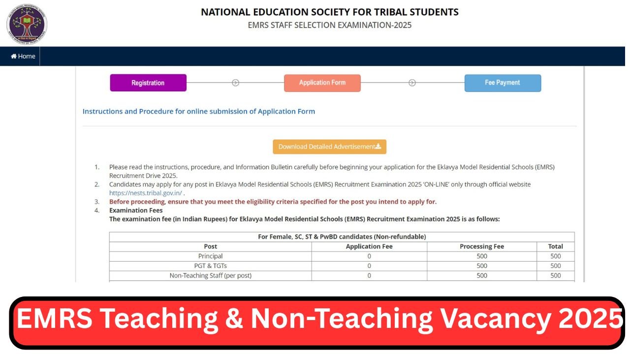 EMRS Teaching & Non-Teaching Vacancy 2025