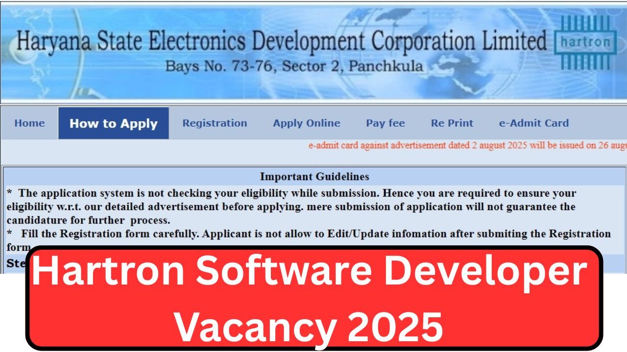 Hartron Software Developer Vacancy 2025