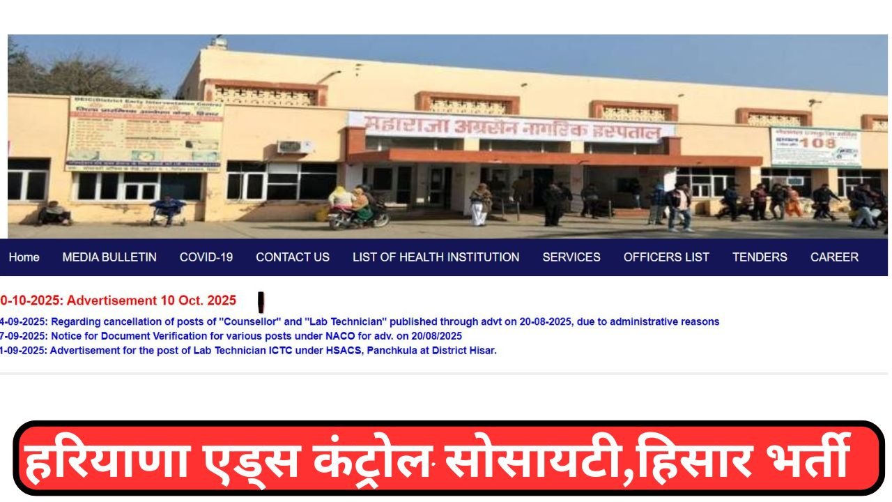 HSACS Hisar Recruitment 2025