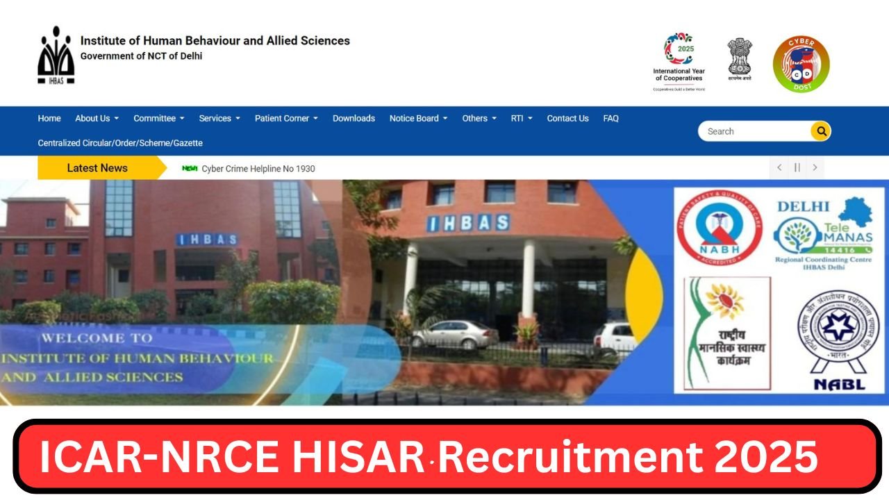 IHBAS Delhi Recruitment 2025