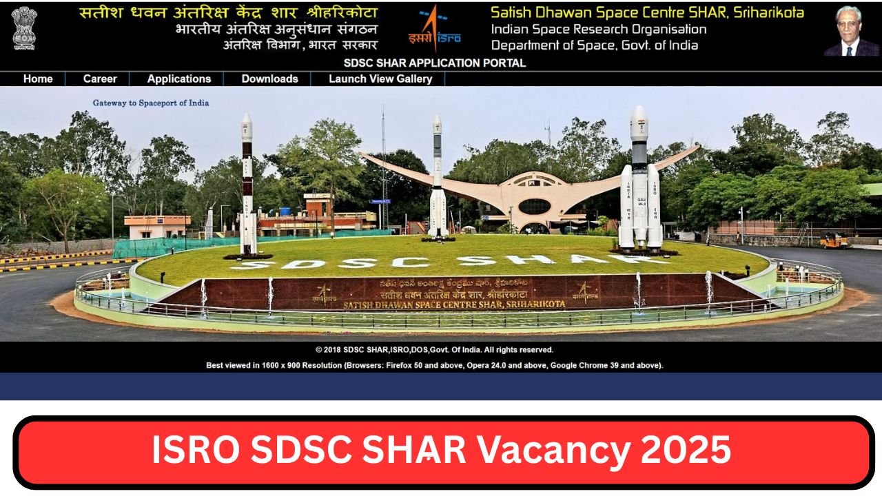 ISRO SDSC SHAR Vacancy 2025