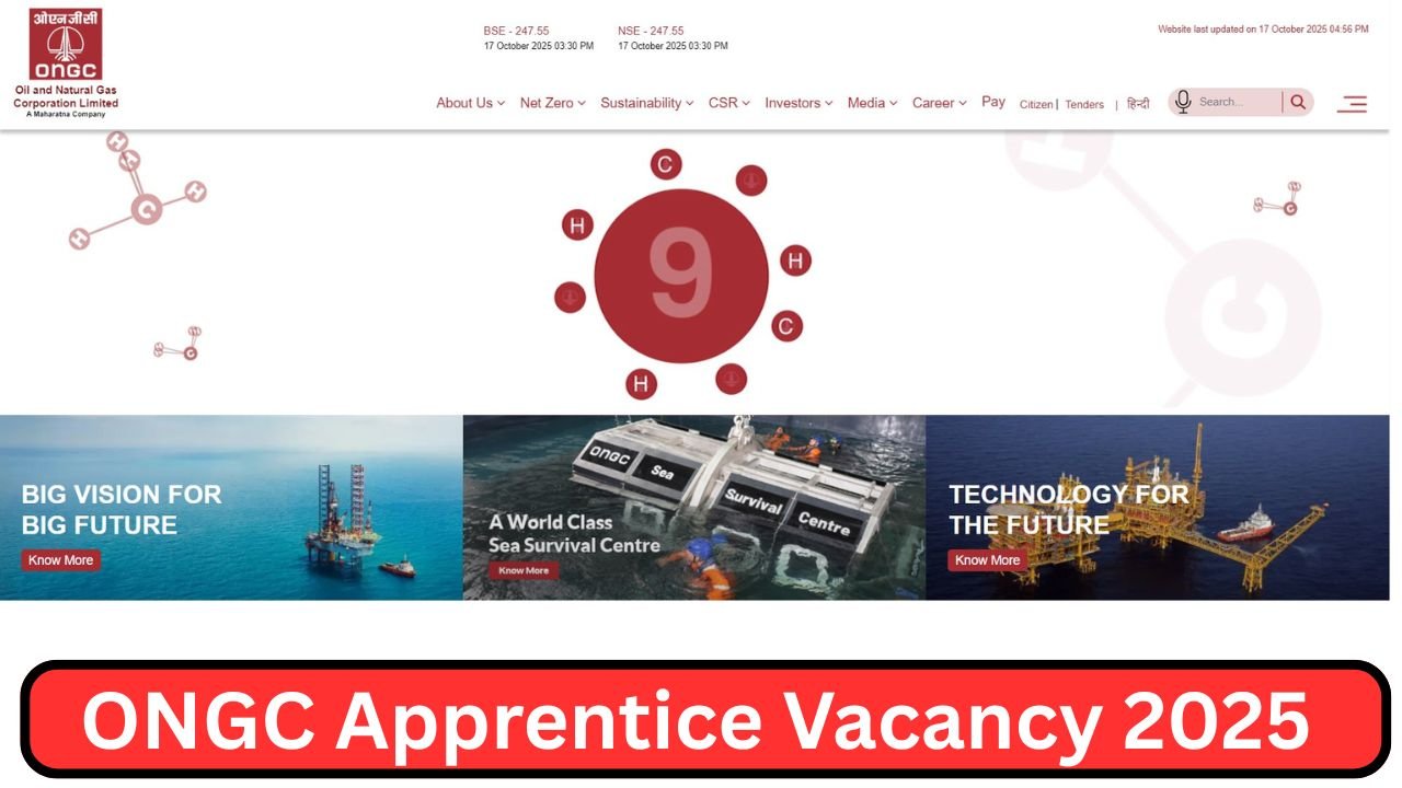 ONGC Apprentice Vacancy 2025