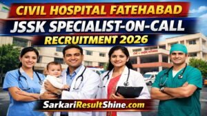 Civil Hospital Fatehabad JSSK Specialist-on-Call Recruitment 2026