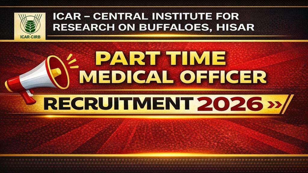 ICAR–Central Institute for Research on Buffaloes, Hisar Recruitment 2026