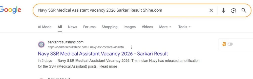 Navy SSR Medical Assistant Vacancy 2026Navy SSR Medical Assistant Vacancy 2026