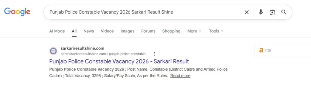 Punjab Police Constable Vacancy 2026